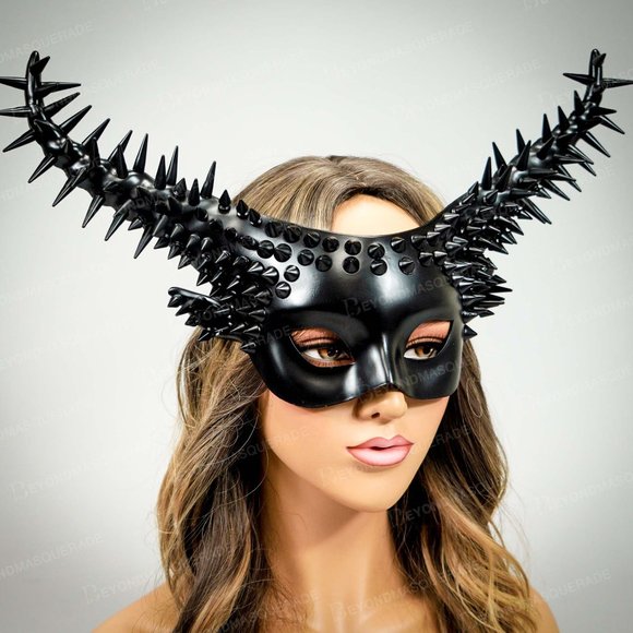 3D Fairy Deer Devil Horn Women Headband Face Mask - Picture 3 of 3
